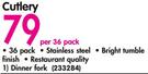 Cutlery Dinner Fork-Per 36 Pack