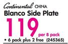 Continental China Blanco Side Plate-6 Pack