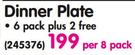 Continental China Blanco Dinner Plate-6 Pack