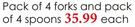 Pack Of 4 Forks And Pack Of 4 Spoons-Each
