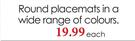 Round Placemats In A Wide Range Of Colours-Each