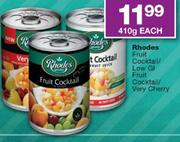 Rhodes Fruit Cocktail/Low GL Fruit Cocktail/Very Cherry-410g Each
