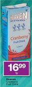 Heaven Cranberry Fruit Drink - 1Ltr