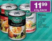 Rhodes Fruit Cocktail/Low Gl Fruit Cocktail/Very Cherry- 410g Each 