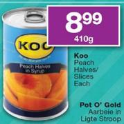 Koo Peach Halves/Slices-410g