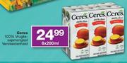 Ceres 100% Vrugtesapmengsel Verskeidenheid-6 x 200ml