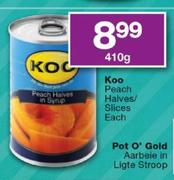 Koo Peach Halves/Slices-410g