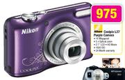 Nikon Coolpix L27 Purple Camera