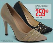 Spoilt Girls Sizes 3-8 Black & Beige