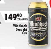 Windhoek Draught Cans-24x440ml
