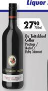 Du Toitskloof Cellar Pinotage/Merlot/Ruby Cabernet-750ml