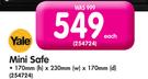 Yale Mini Safe 170x230x170mm