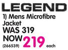 Legend Mens Microfibre Jacket-Each