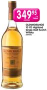 Glenmorangie 10 Yo Highland Single Malt Scotch Whisky-750ml