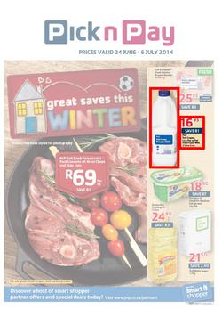 Pick N Pay WC : Winter Savings (24 Jun - 6 Jul 2014), page 1