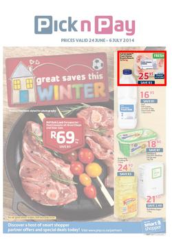 Pick N Pay WC : Winter Savings (24 Jun - 6 Jul 2014), page 1