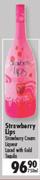 Strawberry Lips Strawberry Cream Liqueur Loced With Gold Tequila-750ml