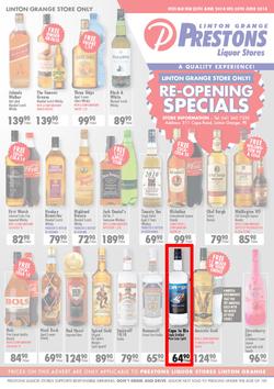 Prestons Liquor Linton Grange (25 Jun - 30 Jun 2014), page 1