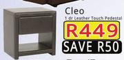 Cleo 1 Drawer Leather Touch Pedestal