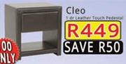 Cleo 1 Drawer Leather Touch Pedestal