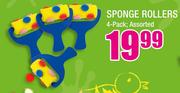Sponge Rollers 4 Pack Assorted