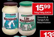 Smooth & Tangy/Lite Mayonnaise-740g/760g each