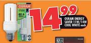 Osram Energy Saver 11W/14W Cool White-Each