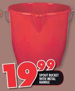 Spout Bucket With Metal Handle