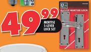 Mortise 5-Lever Lock Set