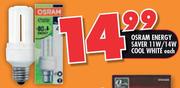Osram Energy Saver 11/14W Cool White-Each