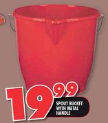 Spout Bucket With Metal Handle