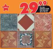 PVC Self 9 Pack Adhesive Floor Tiles 30.5x30.5Cm-Per Pack