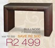 Bullnose 2 Drawer Console