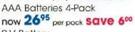 Eveready Power Plus Gold AAA Batteries-4 pack