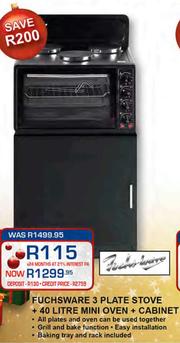 Special Fuchsware 3 Plate Stove 40 Litre Mini Oven Cabinet m