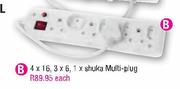 Simple Choice 4 X 16, 3 X 6, 1 X Shuka Multi-Plug-Each