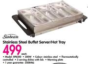 Sunbeam 300W Stainless Steel Buffet Server/Hot Tray SPB300