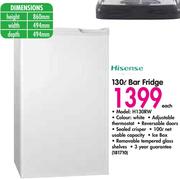 Hisense 130L Bar Fridge H130RW
