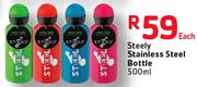 Steely Stainless Steel Bottle-500ml Each