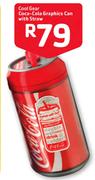Cool Gear Coca-Cola Graphics Can With Straw