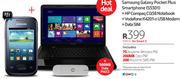 Samsung Galaxy PocketPlusSmartphoneS5301+HPCompaqCQ58Notebook+VodafoneK4201-Z USB Modem-On Smart S