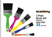 Academy 5 Pack Brush Set-Per Set