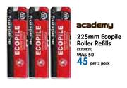 Academy 225mm Ecopile Roller Refills-Per 3 Pack