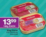 King Oscar Sild Sardines Assorted-106g Each