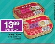 King Oscar Sild Sardines Assorted - 106g Each
