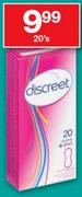 Discreet Pantyliners Assorted-20's