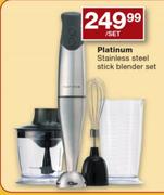 Platinum Stainless Steel Stick Blender Set-Per Set