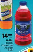 Hall's Squash Concentrate-1.25Ltr