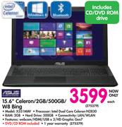 Assus 15.6" Celeron/2GB/500GB/W8 Bing X551MAV