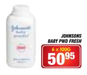 Johnsons Baby PWD Fresh-6 x 100g